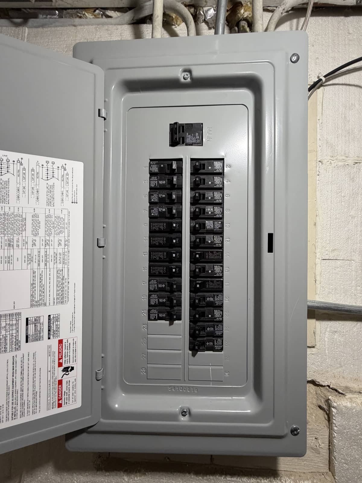 Electrical panel installation in Chicago with built-in labels