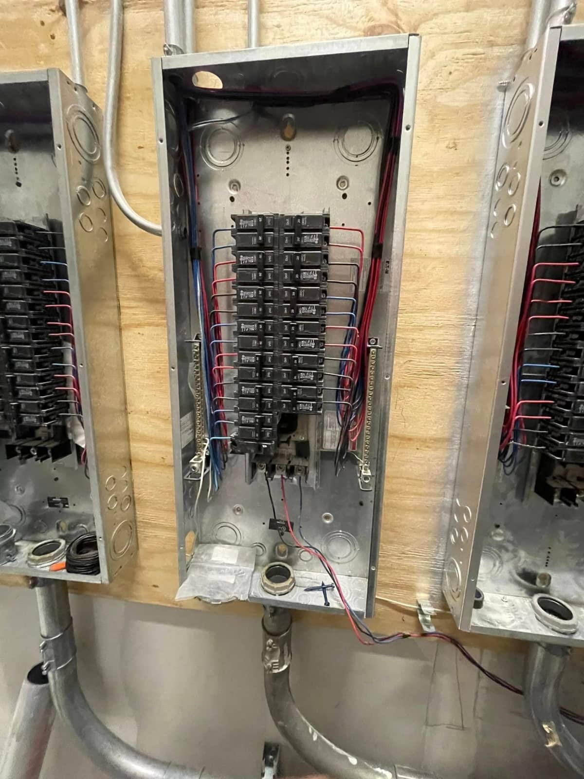 Multiple electrical panel installation completed